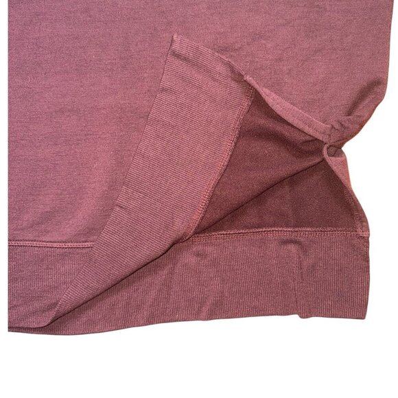 Athleta Coaster Luxe V Neck Pullover Sweatshirt Spiced Cabernet Size XL - Picture 7 of 8